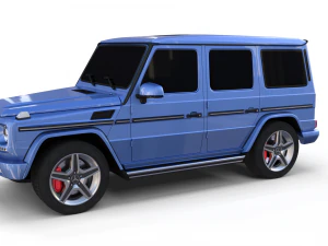 mercedes benz g class blue 3D Model