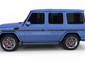mercedes benz g class blue 3D Model