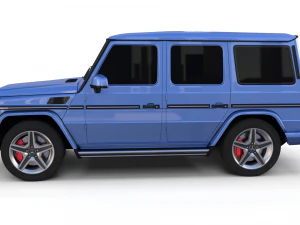 mercedes benz g class blue 3D Model
