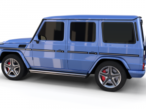 mercedes benz g class blue 3D Model