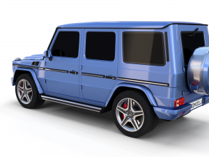 mercedes benz g class blue 3D Model