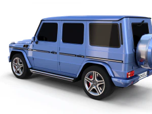 mercedes benz g class blue 3D Model