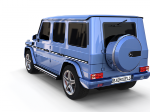 mercedes benz g class blue 3D Model