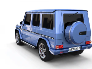mercedes benz g class blue 3D Model