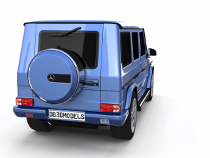 mercedes benz g class blue 3D Model