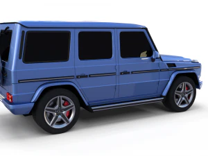 mercedes benz g class blue 3D Model