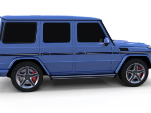 mercedes benz g class blue 3D Model