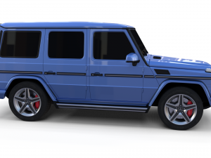 mercedes benz g class blue 3D Model