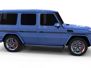mercedes benz g class blue 3D Model
