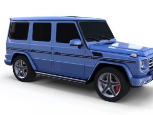 mercedes benz g class blue 3D Model