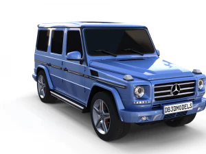 mercedes benz g class blue 3D Model