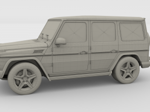 mercedes benz g class blue 3D Model