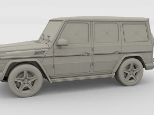 mercedes benz g class blue 3D Model