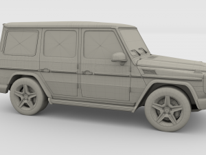 mercedes benz g class blue 3D Model
