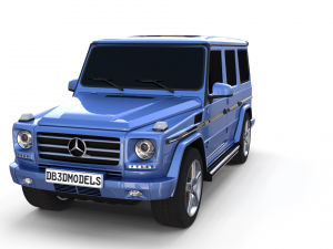 mercedes benz g class blue 3D Model