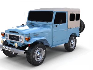 Toyota Land Cruiser FJ 40 с мягким верхом 3D Модель