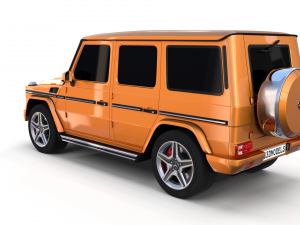 mercedes benz g class orange 3D Model