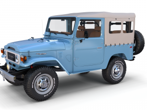 land cruiser fj 40 soft top with interior 3Dモデル