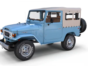 land cruiser fj 40 soft top with interior 3D Model
