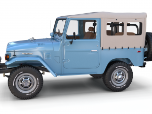 land cruiser fj 40 soft top with interior 3Dモデル