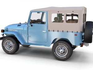 land cruiser fj 40 soft top with interior 3D Model