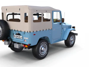 land cruiser fj 40 soft top with interior 3D Model