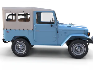 land cruiser fj 40 soft top with interior 3D Model