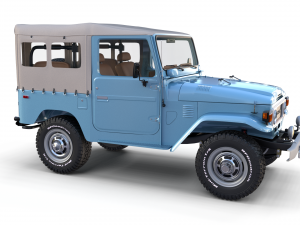land cruiser fj 40 soft top with interior 3Dモデル