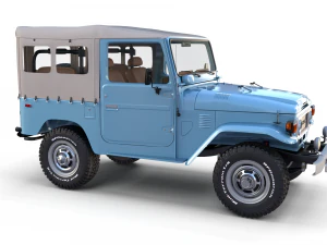 land cruiser fj 40 soft top with interior 3D Model
