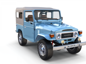 land cruiser fj 40 soft top with interior 3Dモデル