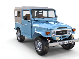 land cruiser fj 40 soft top with interior 3D Model