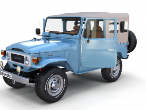 land cruiser fj 40 soft top with interior 3Dモデル