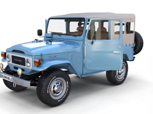 land cruiser fj 40 soft top with interior 3D Model