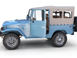 land cruiser fj 40 soft top with interior 3Dモデル
