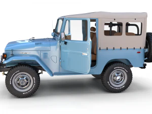 land cruiser fj 40 soft top with interior 3D Model