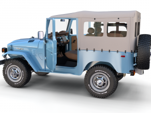 land cruiser fj 40 soft top with interior 3Dモデル