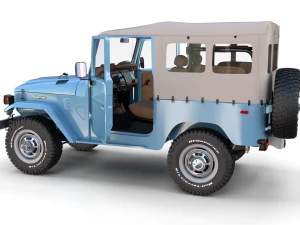 land cruiser fj 40 soft top with interior 3D Model