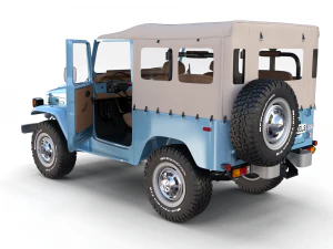 land cruiser fj 40 soft top with interior 3D Model