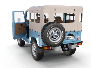 land cruiser fj 40 soft top with interior 3D Model