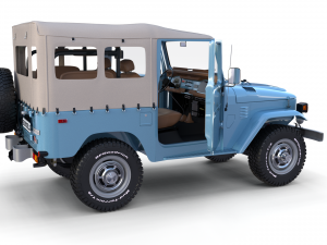 land cruiser fj 40 soft top with interior 3Dモデル