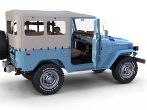 land cruiser fj 40 soft top with interior 3D Model