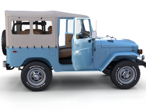 land cruiser fj 40 soft top with interior 3Dモデル