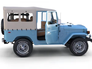 land cruiser fj 40 soft top with interior 3D Model
