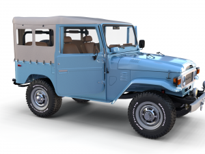 land cruiser fj 40 soft top with interior 3Dモデル