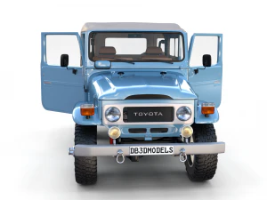 land cruiser fj 40 soft top with interior 3D Model