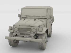 land cruiser fj 40 soft top with interior 3D Model