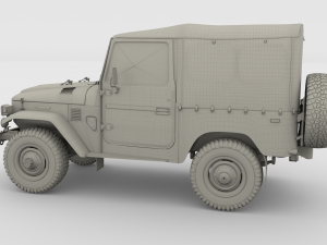 land cruiser fj 40 soft top with interior 3Dモデル