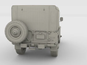land cruiser fj 40 soft top with interior 3D Model