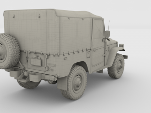 land cruiser fj 40 soft top with interior 3Dモデル