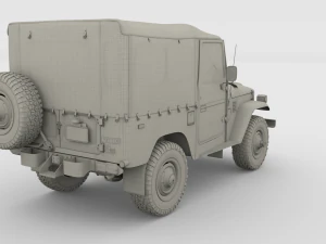 land cruiser fj 40 soft top with interior 3D Model